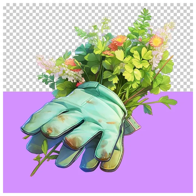 Premium psd a gardening glove