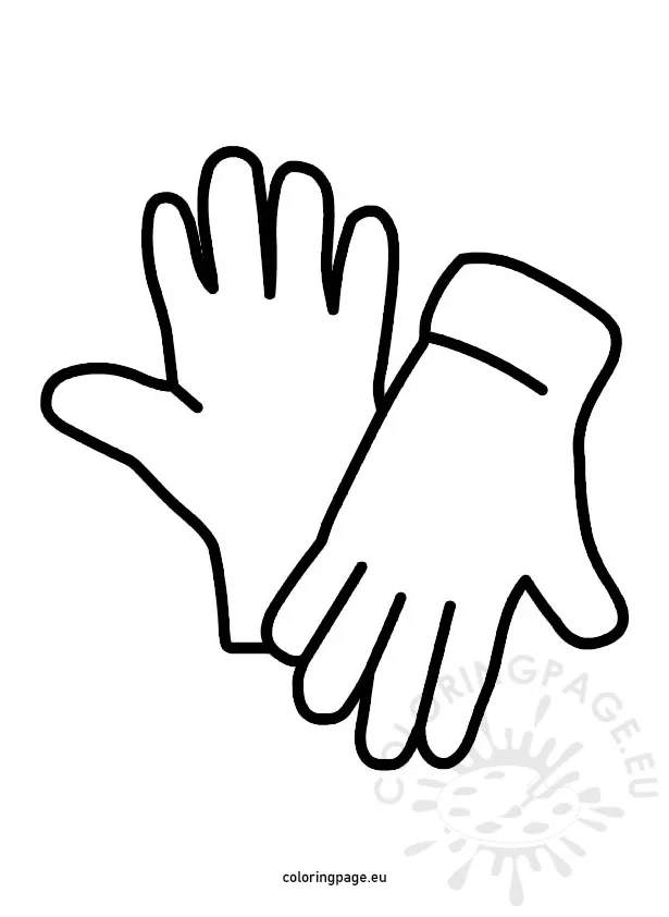 Garden gloves coloring page