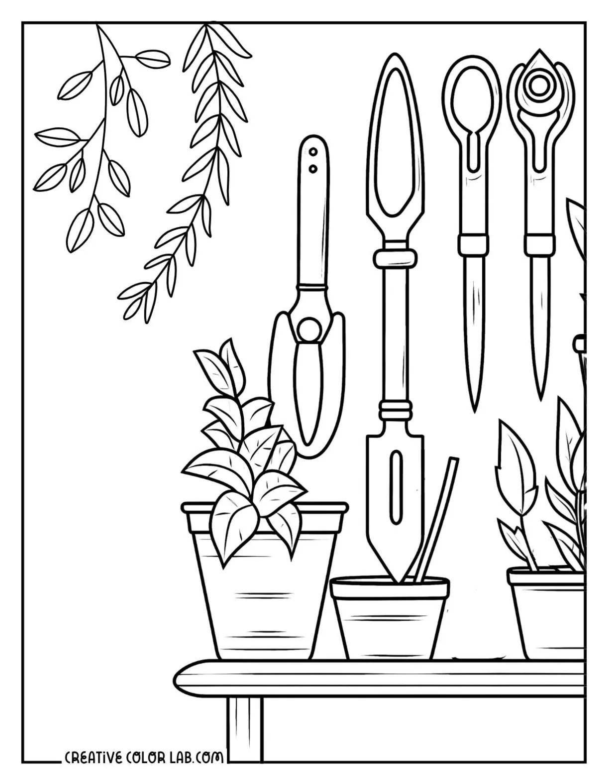 S garden coloring pages printable