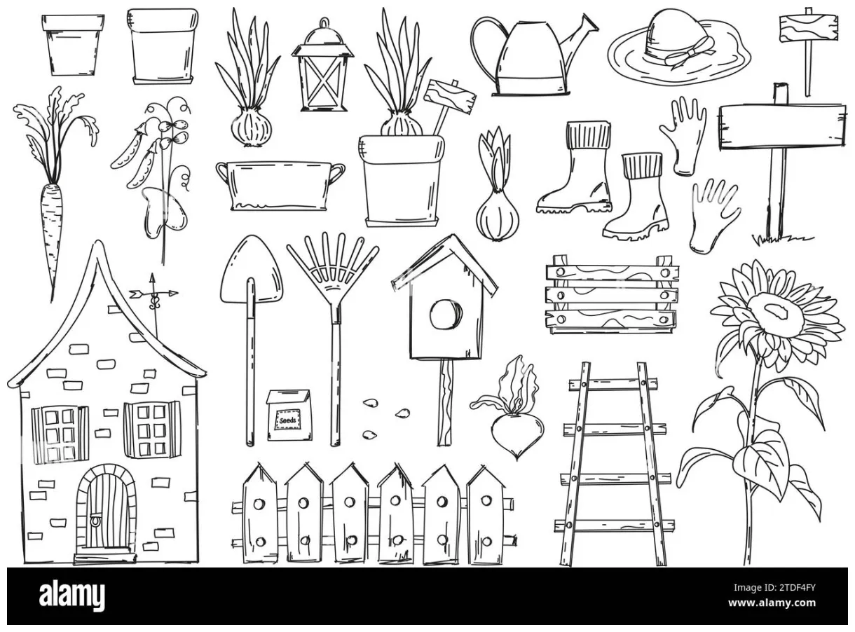 S garden coloring pages printable