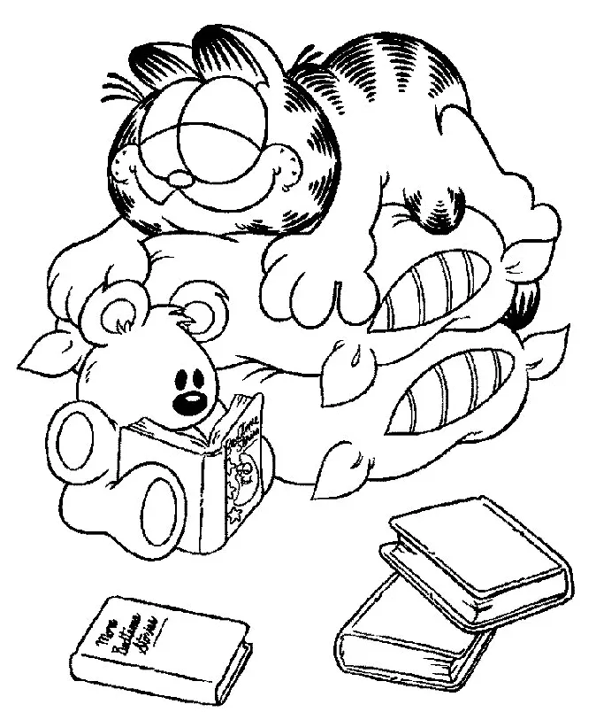 Kids-n-fun coloring page garfield garfield printable coloring page