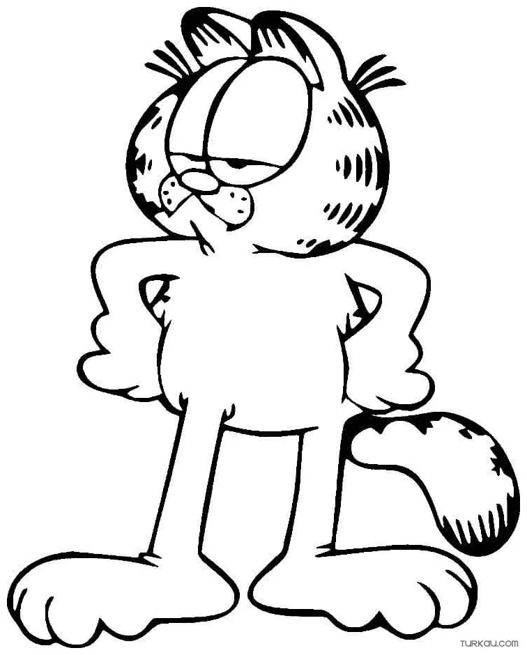 Garfield thinking coloring page » turkau
