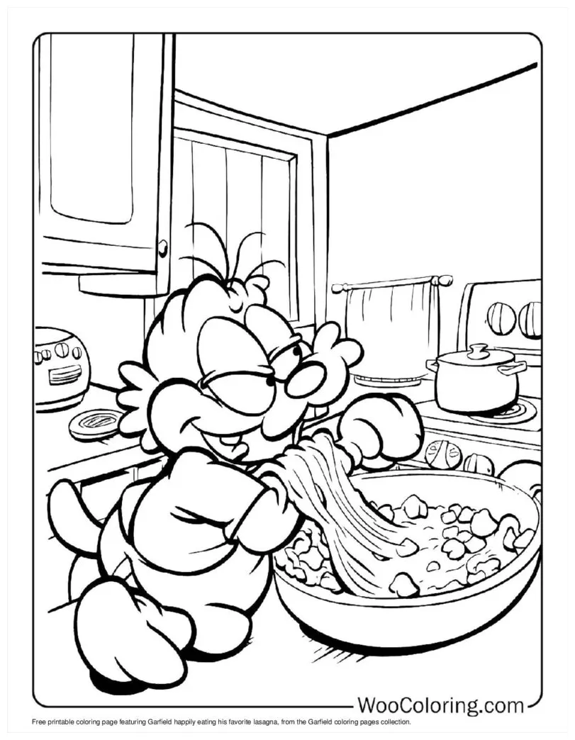 100+ Garfield coloring pages (Free PDF To Print) | Woo Coloring