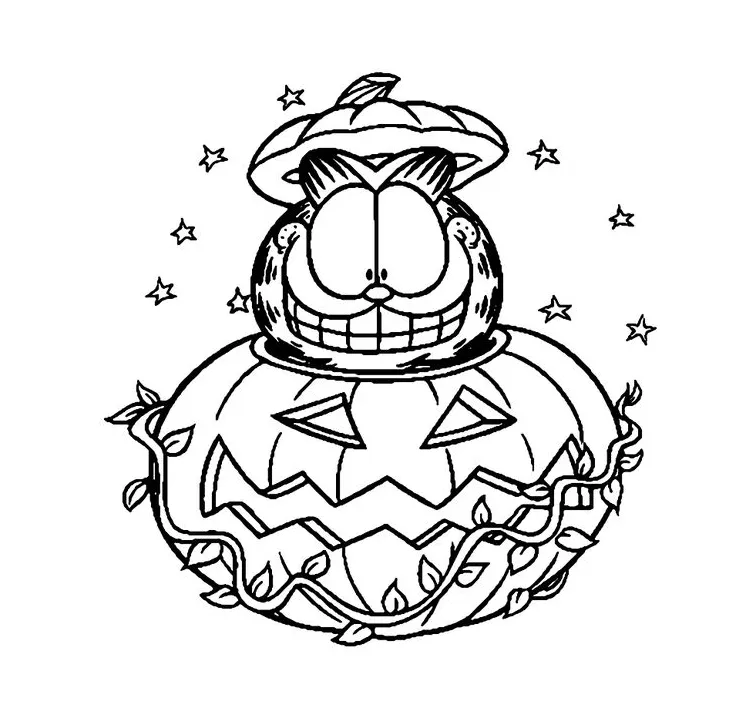 Garfield Lasagna Coloring Page Coloring Pages