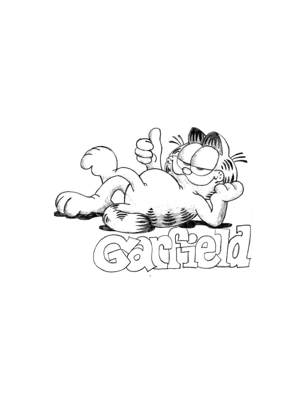 Garfield Lasagna Coloring Page Coloring Pages
