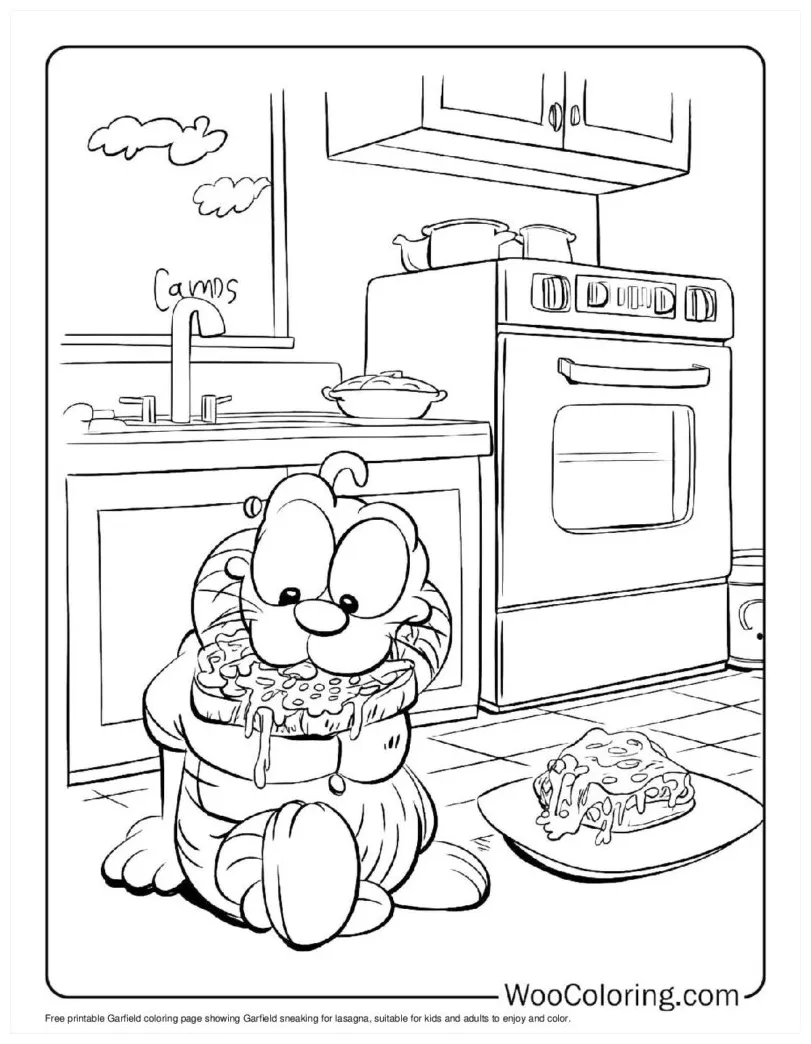 100+ Garfield coloring pages (Free PDF To Print) | Woo Coloring