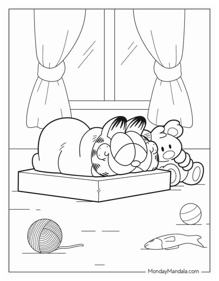 24 garfield coloring pages free pdf printables