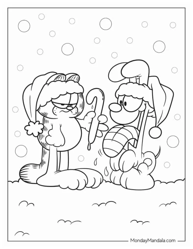 24 garfield coloring pages free pdf printables