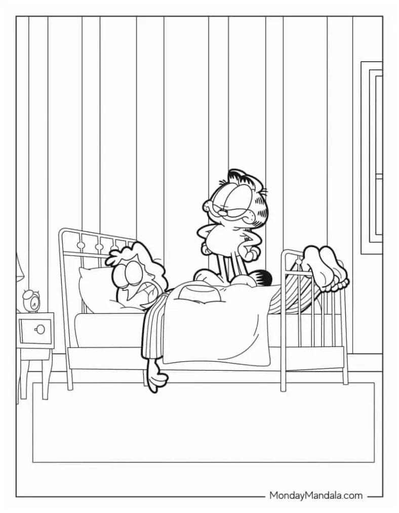 24 garfield coloring pages free pdf printables
