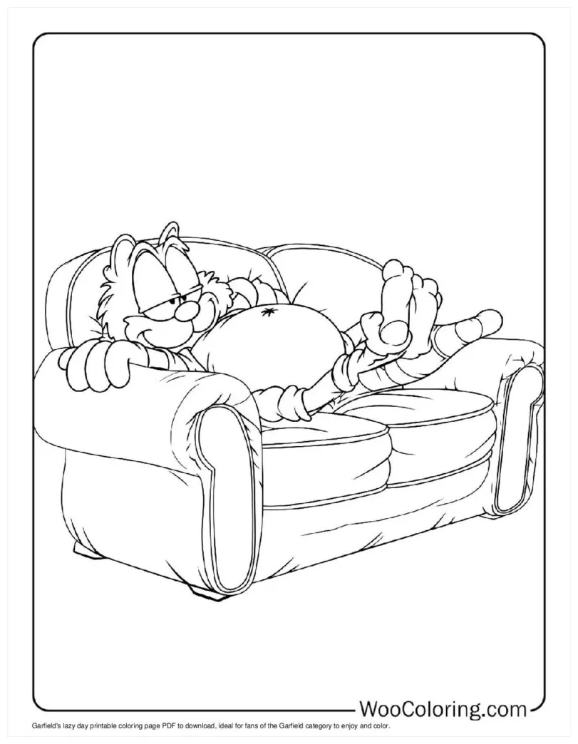 100+ garfield coloring pages free pdf to print woo coloring printable coloring page