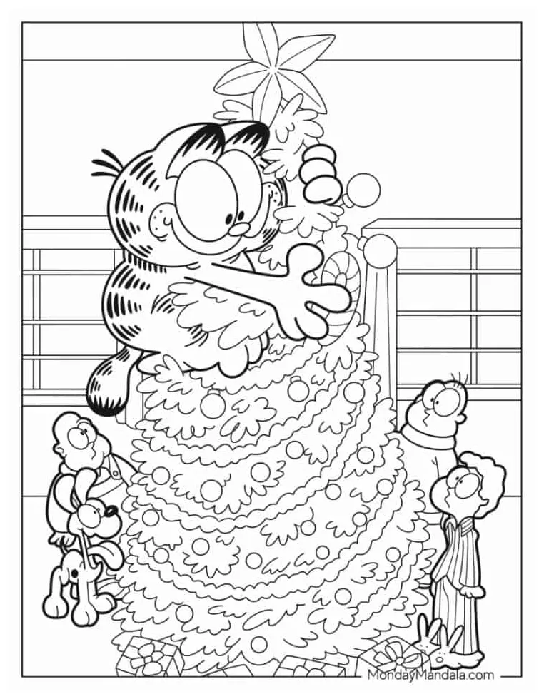 24 garfield coloring pages free pdf printables