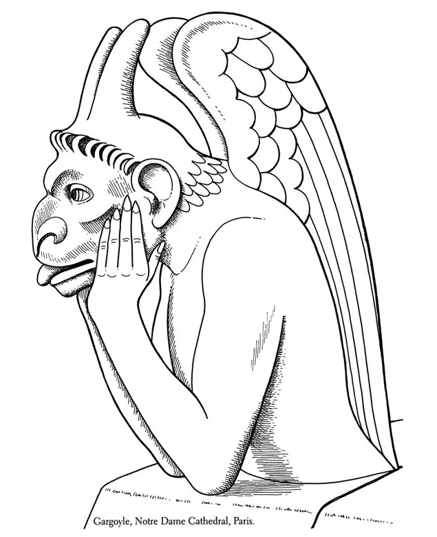 Gargoyle Coloring Pages at GetColorings.com | Free printable colorings