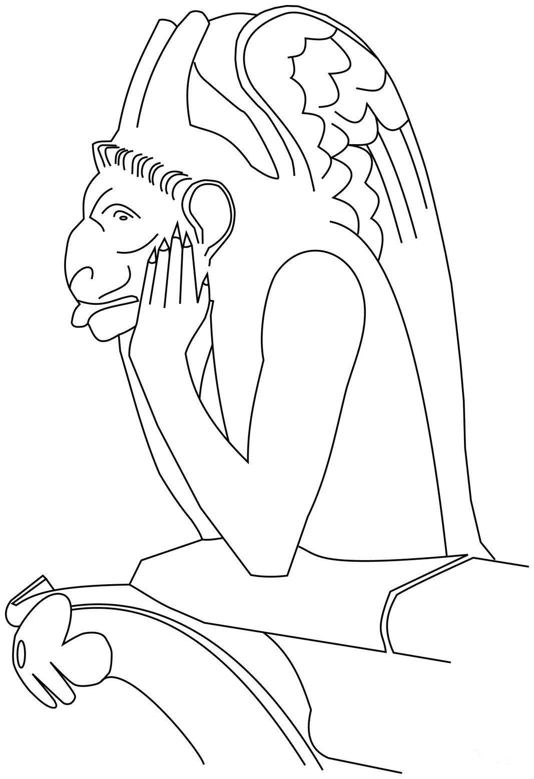 Gargoyle coloring page - ColouringPages