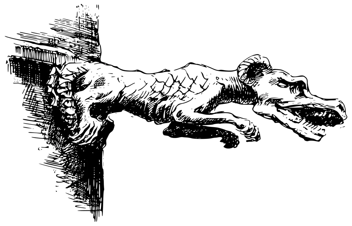 Vintage Gargoyle coloring page - ColouringPages