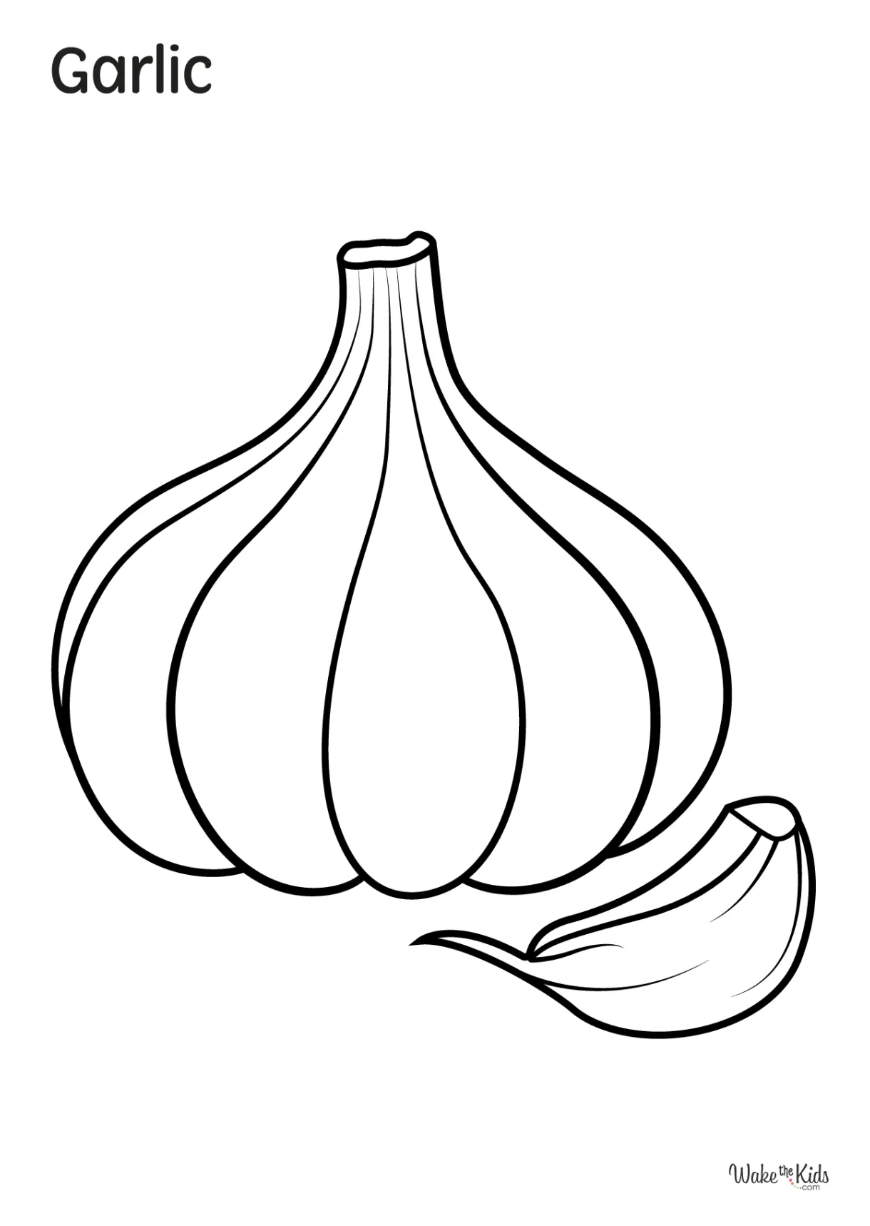 Garlic coloring pages free printable pdfs wakethekids