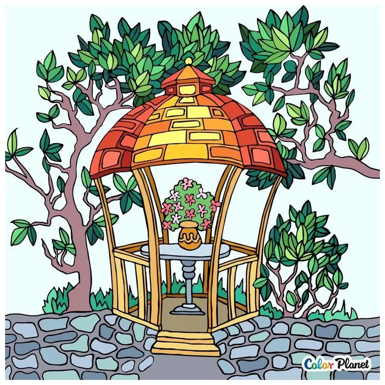 Gazebo coloring page