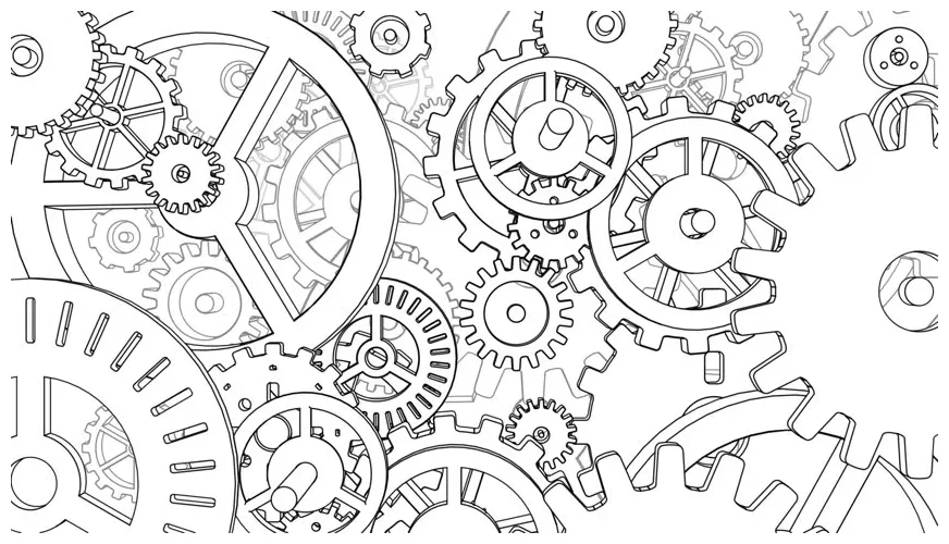 Gears clocks cogs coloring coloring pages