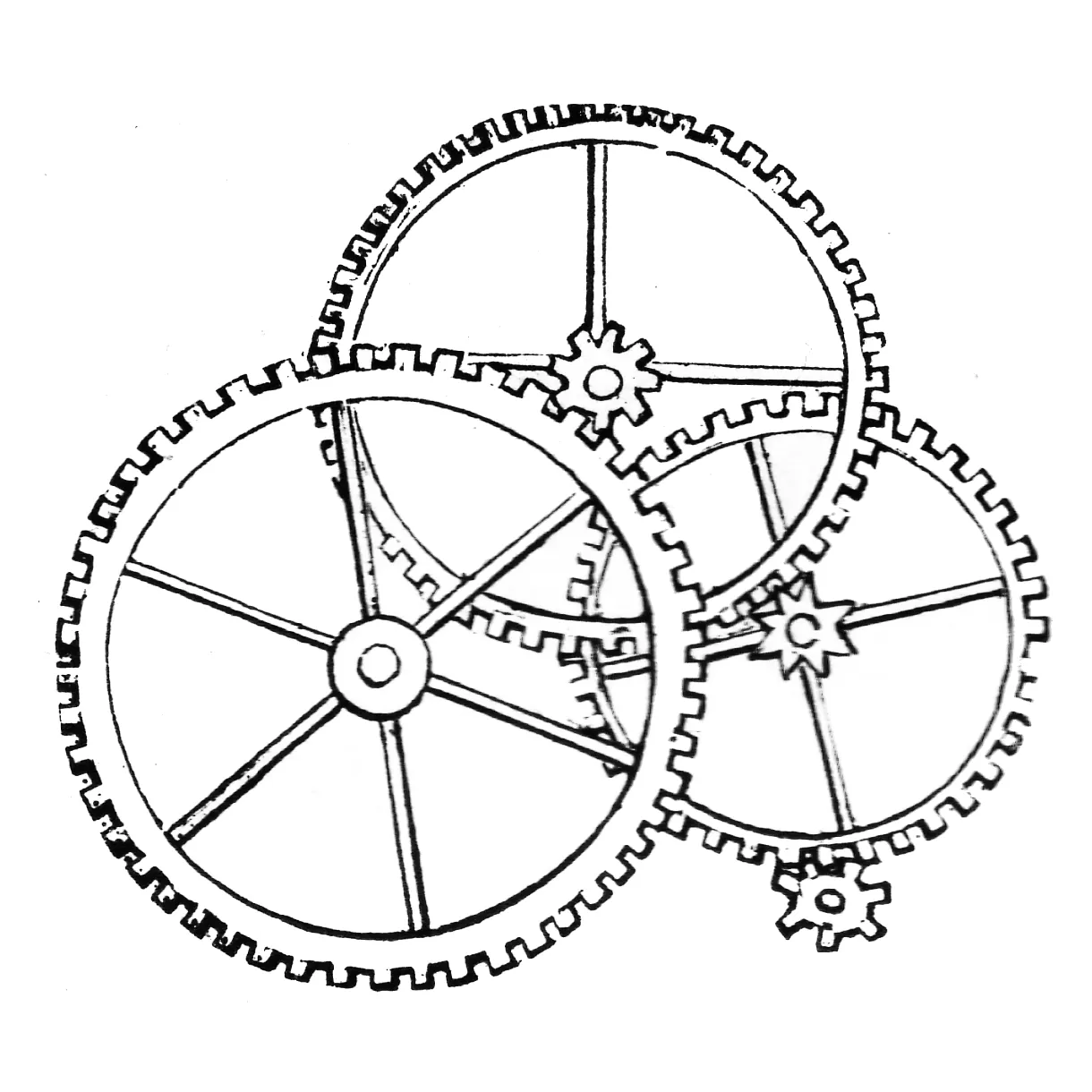 Gears clocks cogs coloring coloring pages