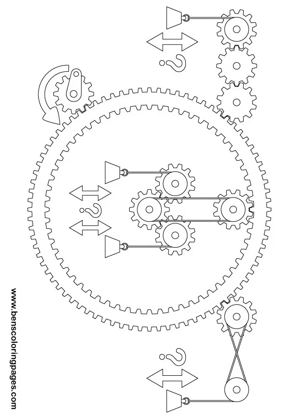 Cogs and gears coloring pages coloring pages printable coloring page