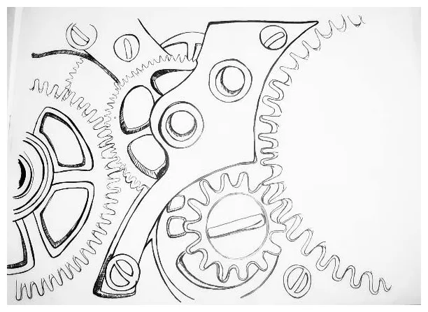 Gears clocks cogs coloring coloring pages