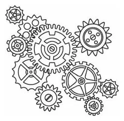 Gears clocks cogs coloring coloring pages