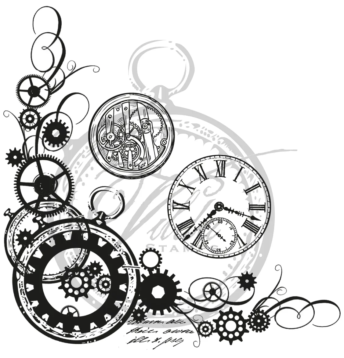 Gears clocks cogs coloring coloring pages