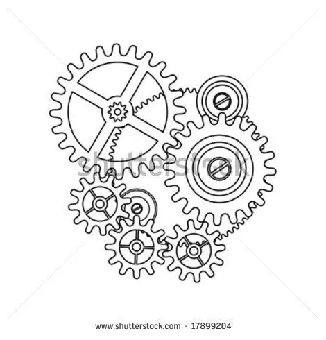 Gears clocks cogs coloring coloring pages