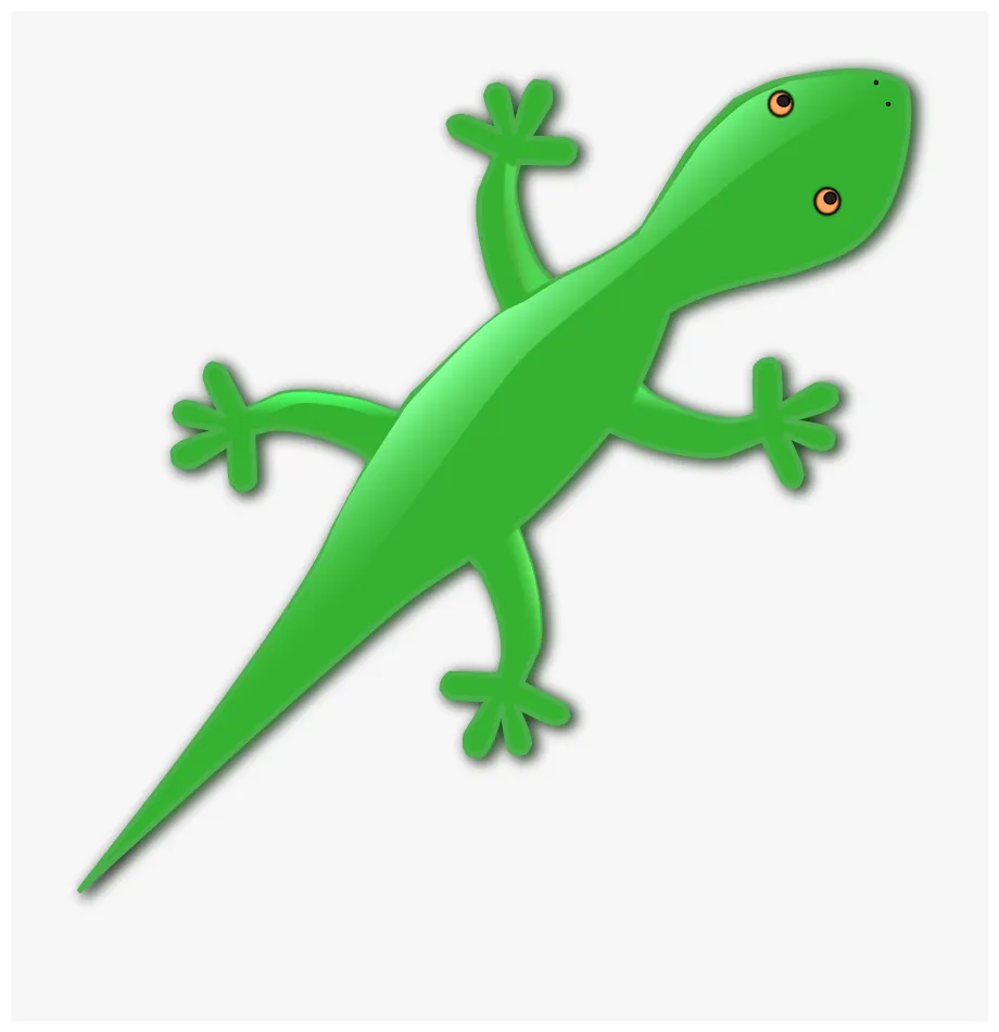 Green gecko lizard vector clipart free amphibians clipart , free