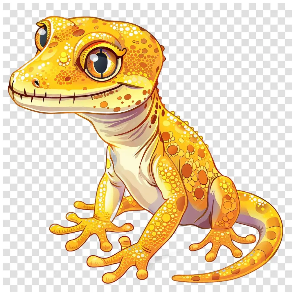 Gecko transparent watercolor cliparton transparent