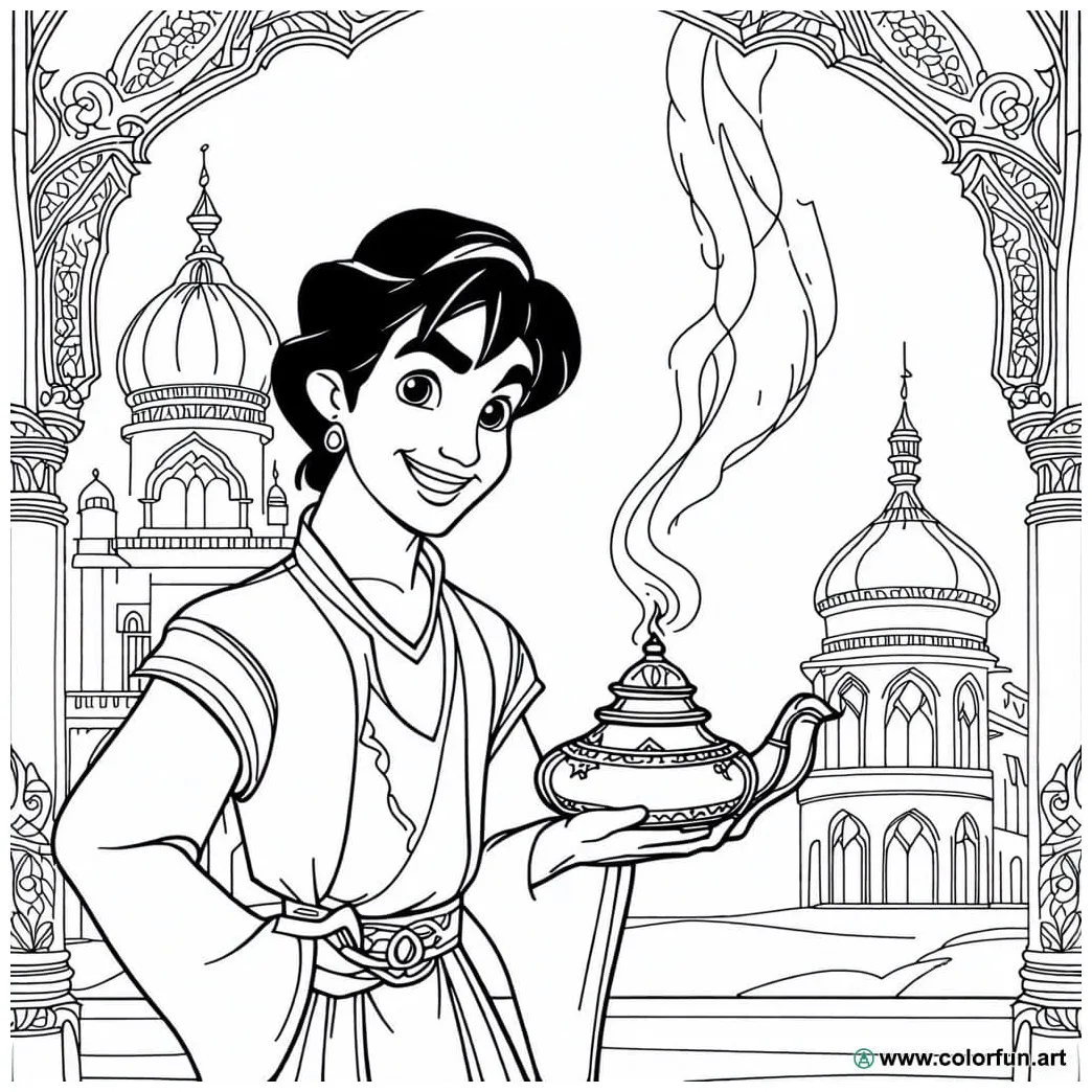 Aladdin and the download or print for free