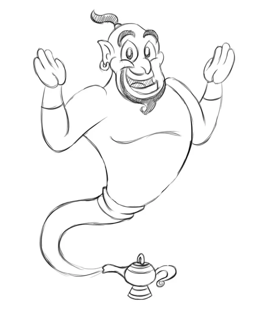Genie coloring coloring pages coloring cool