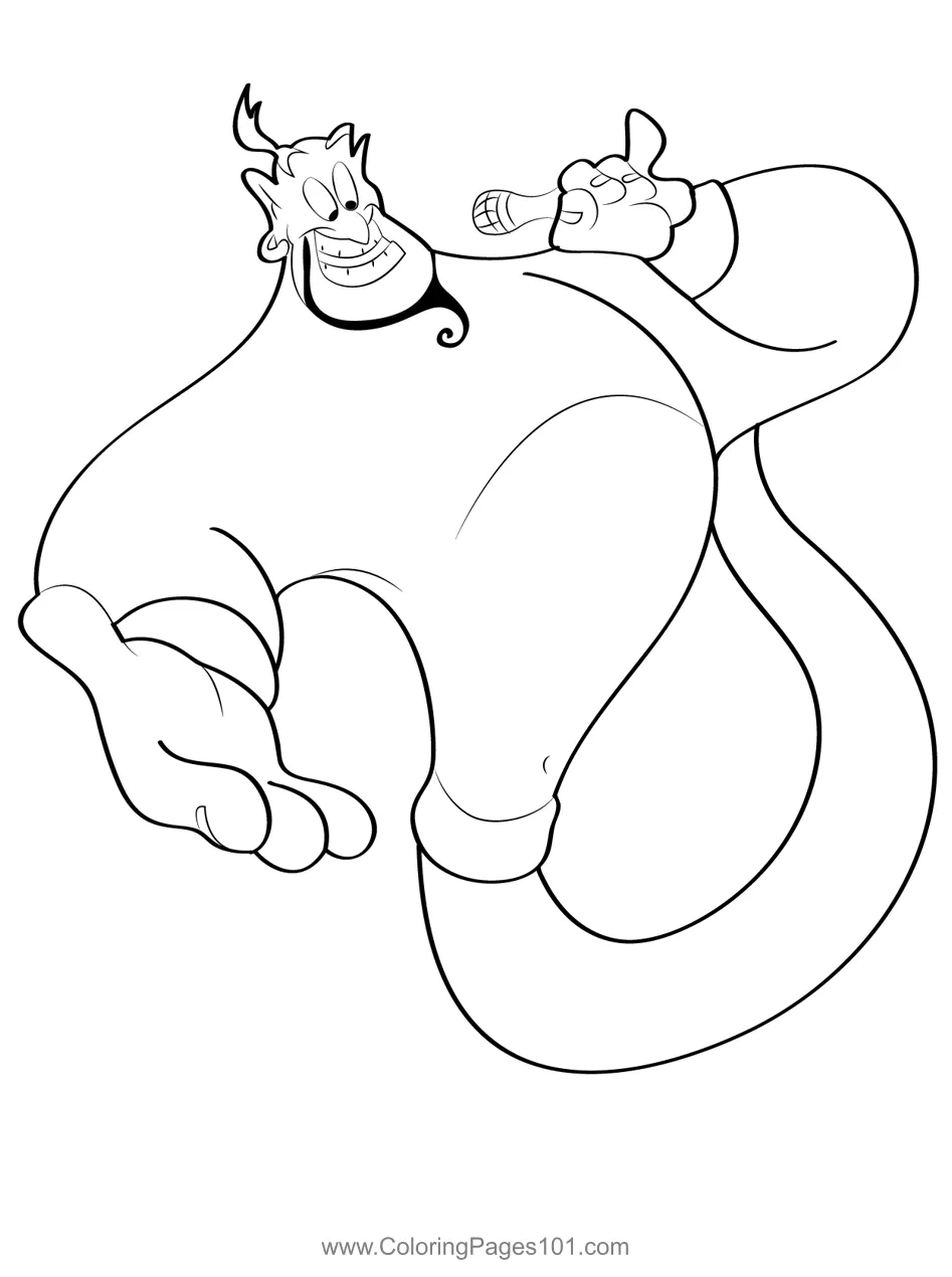 Smiling for kids free aladdin printable coloring