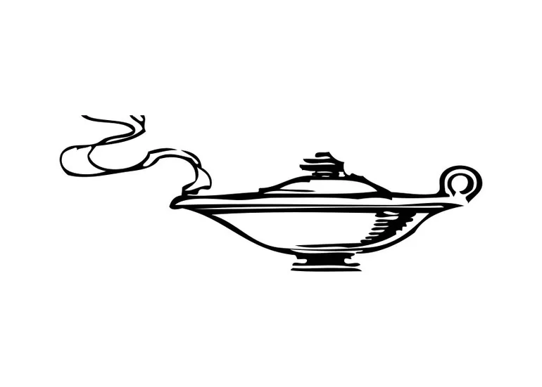 Coloring page genie of the lamp free printables img 17327