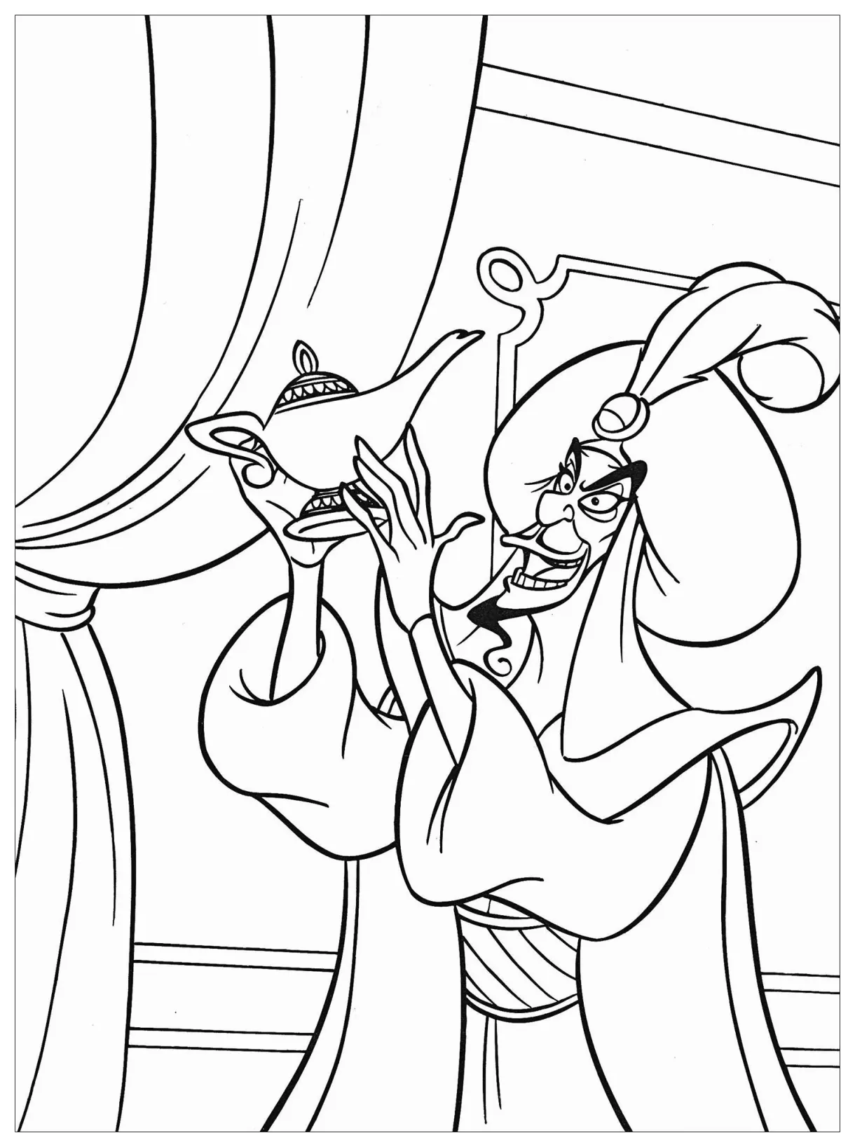 Genie lamp coloring pages [2025]