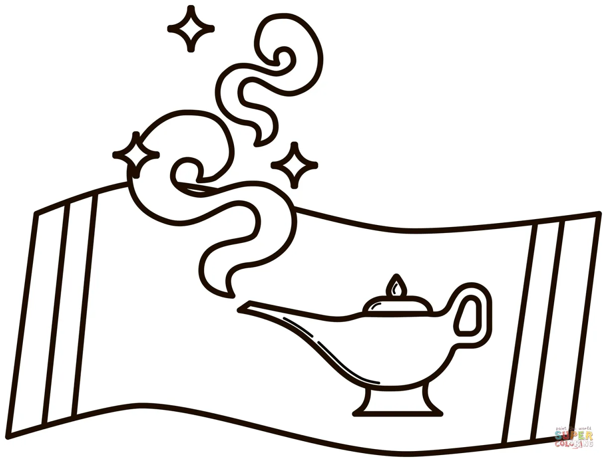 Aladdin lamp coloring page free printable coloring pages printable coloring page