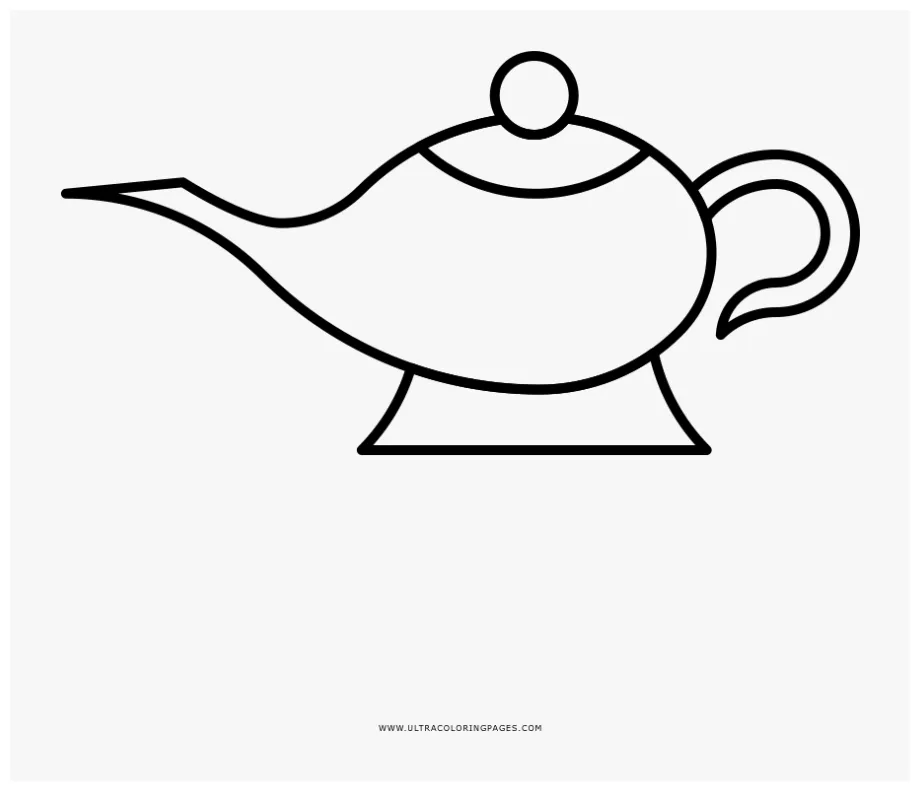 Genie lamp coloring page aladdin genie coloring pages , free