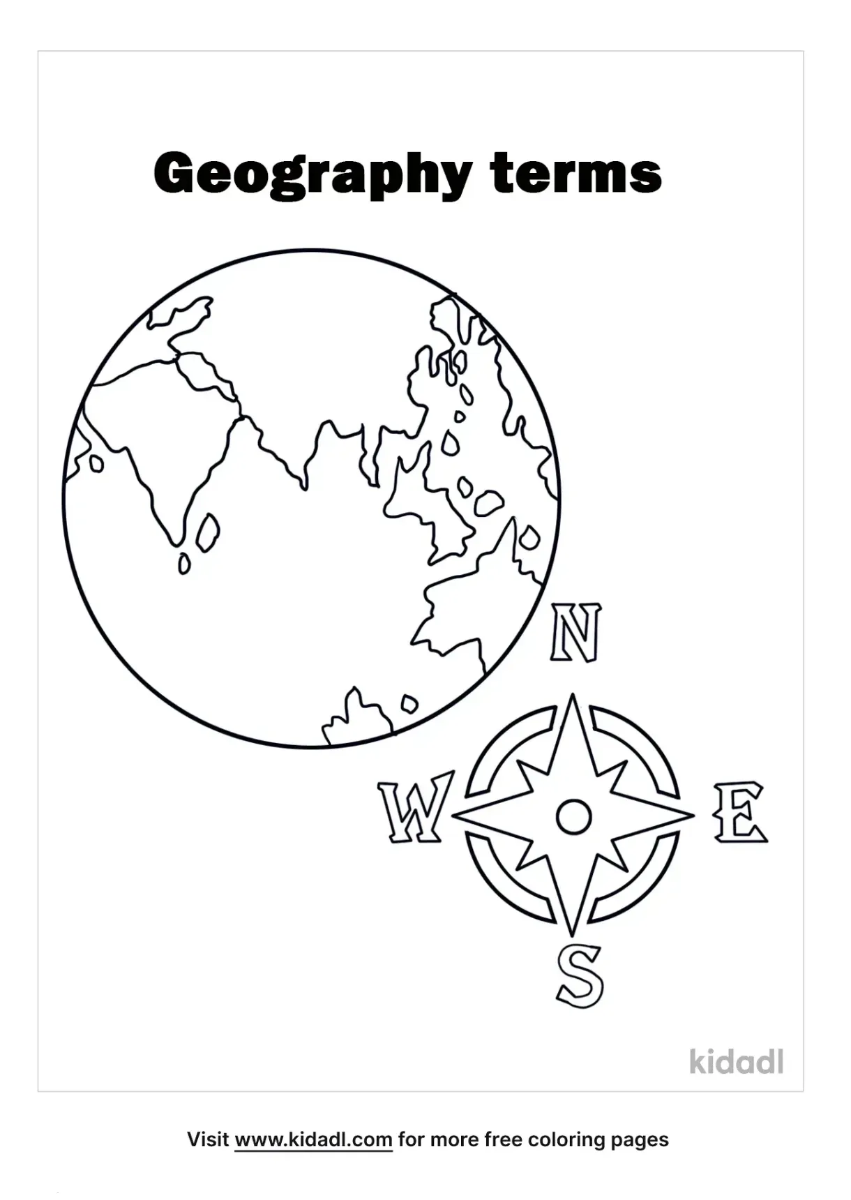 Geography coloring sheets coloring pages