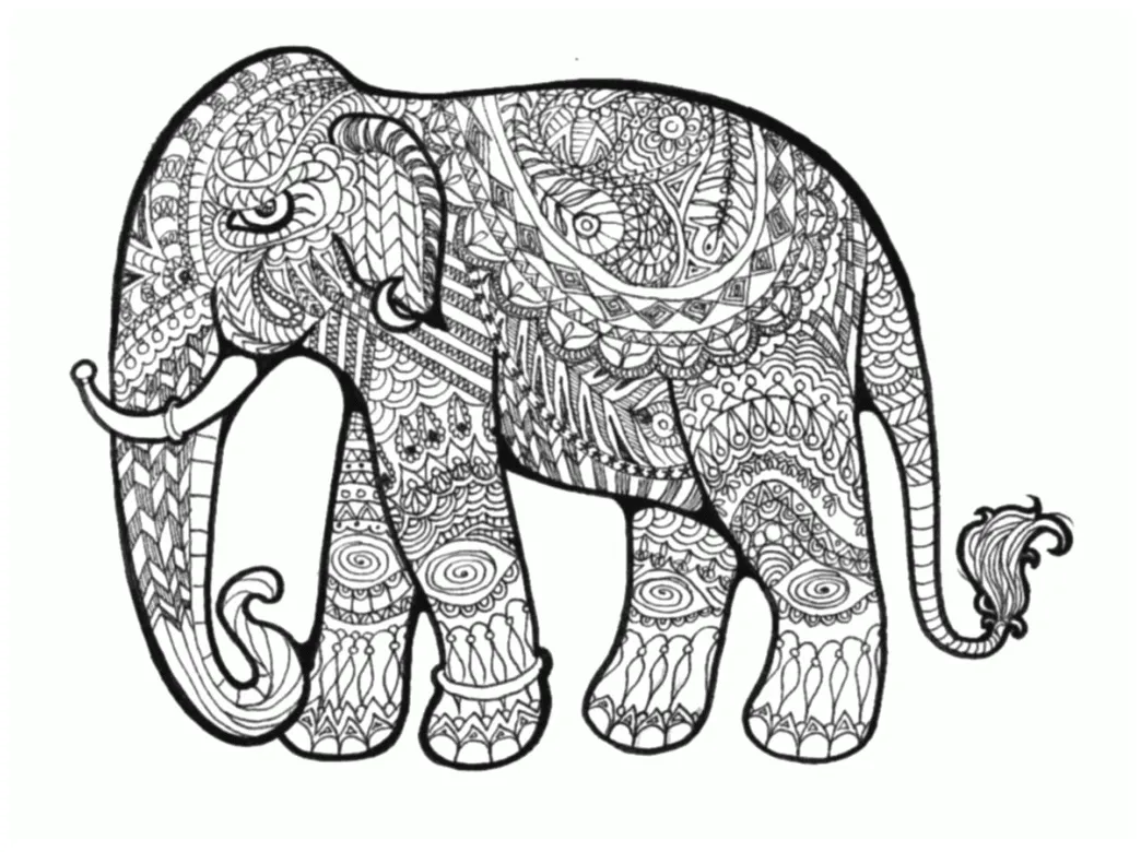 Geometric Animal Coloring Pages Kids - Coloring Home