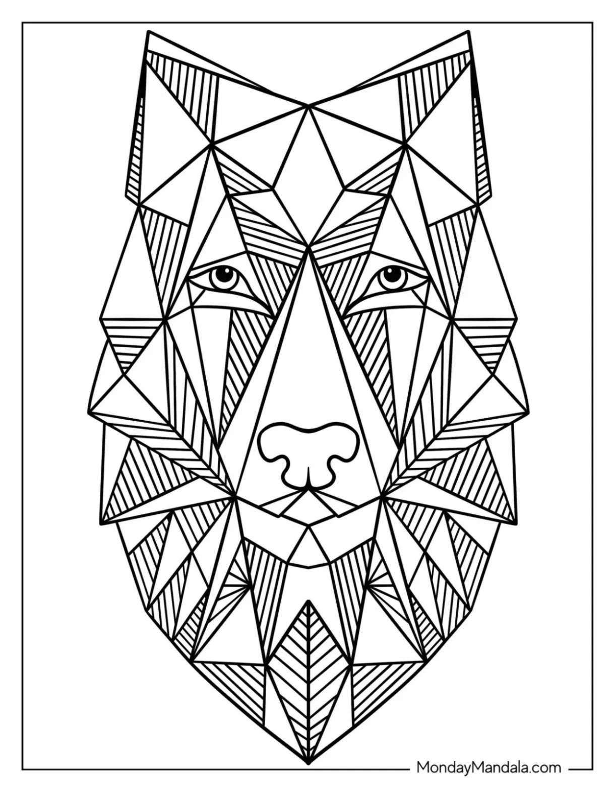 Animal Geometric Coloring Pages