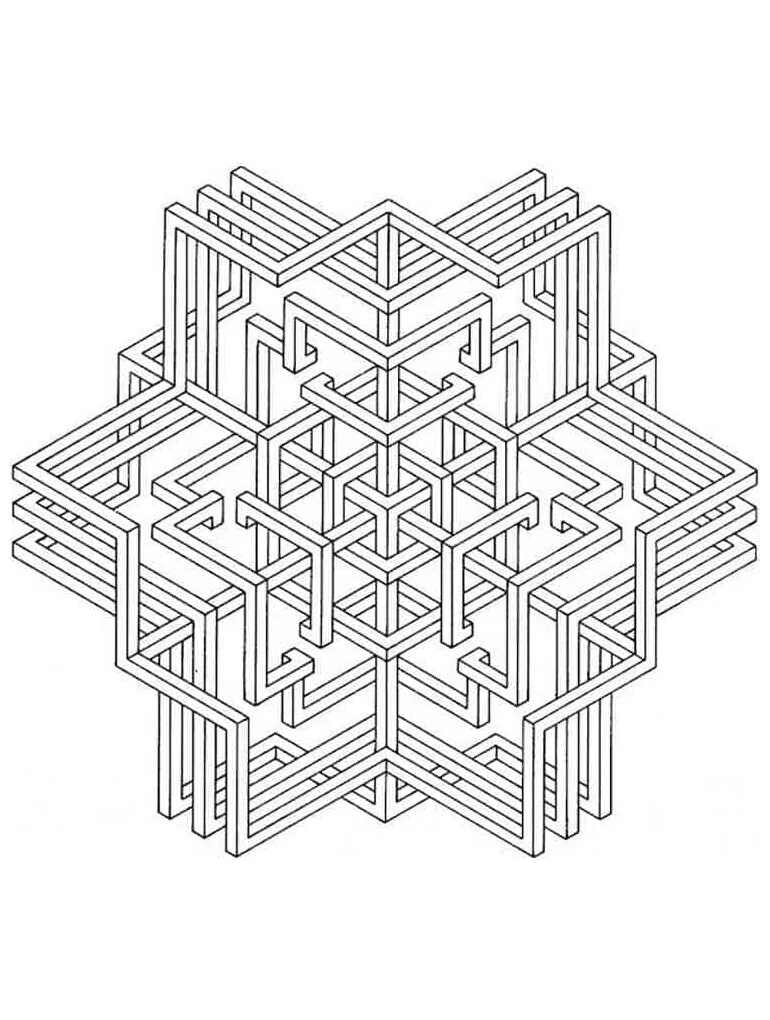 Amazing Geometric coloring page - Download, Print or Color Online for Free