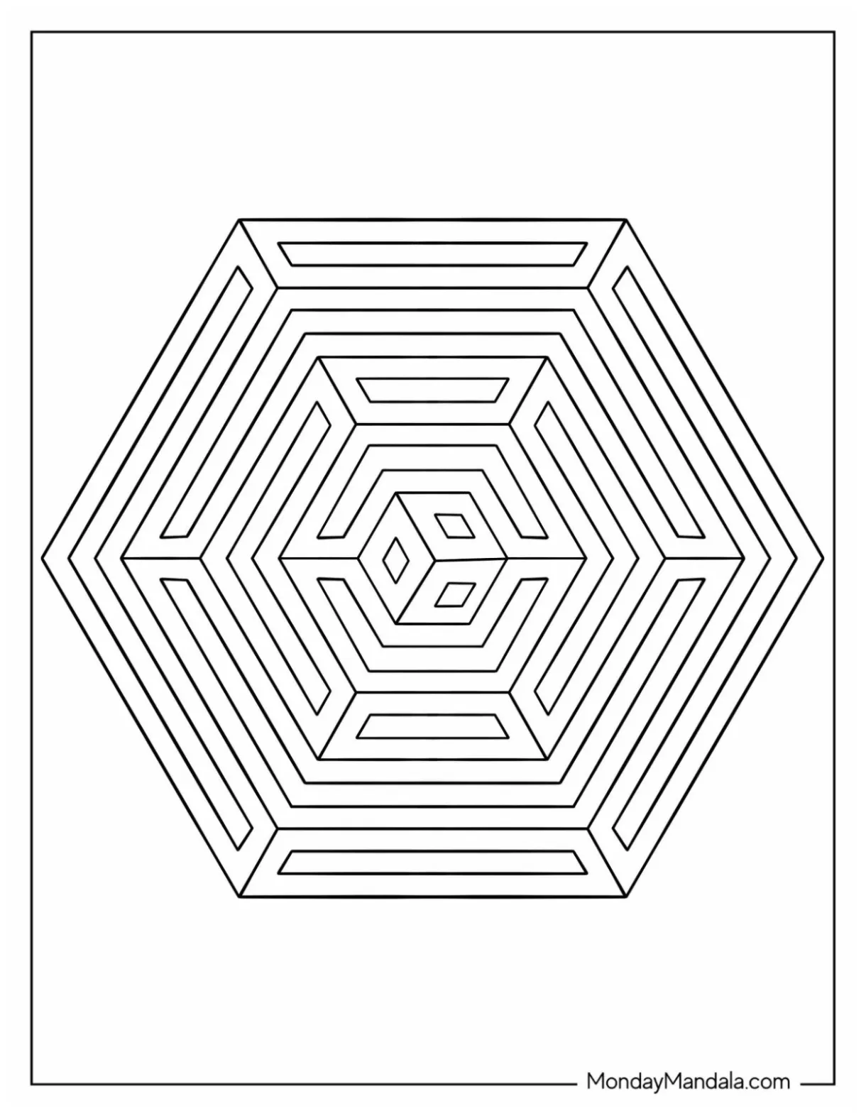 20 Geometric Coloring Pages (Free PDF Printables)