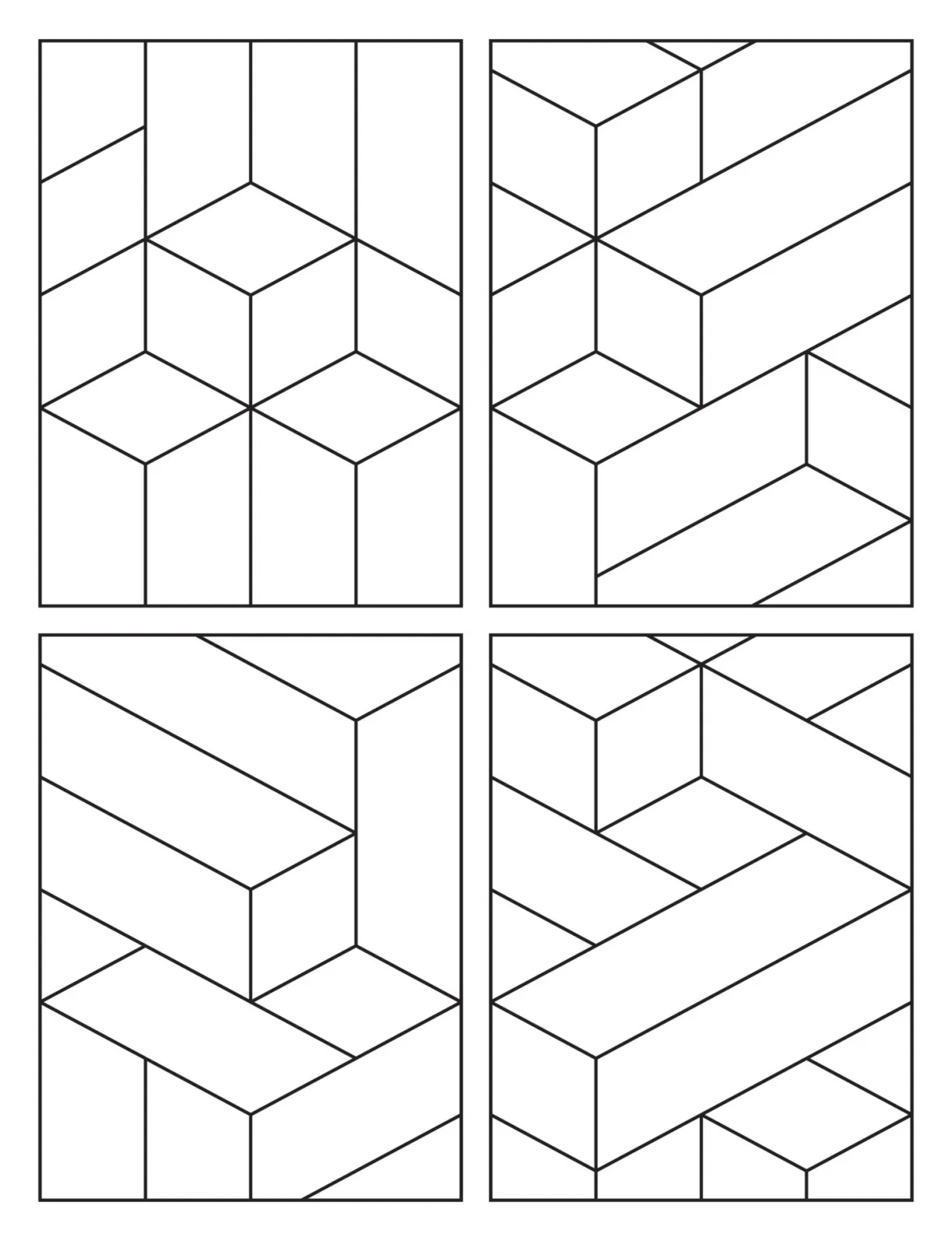 Coloring pages geometric for kids 23561440 Vector Art at Vecteezy