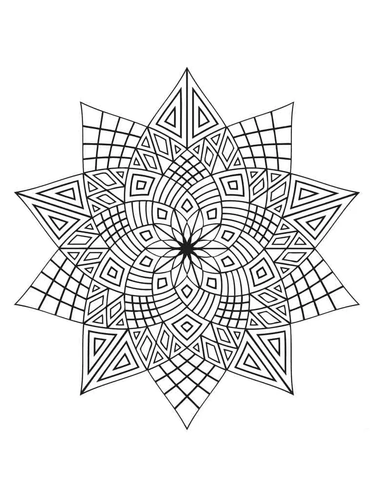 Awesome Geometric coloring page - Download, Print or Color Online for Free