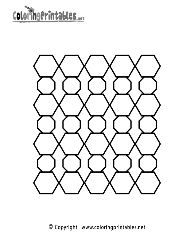 Geometric Coloring Page - A Free Adult Coloring Printable