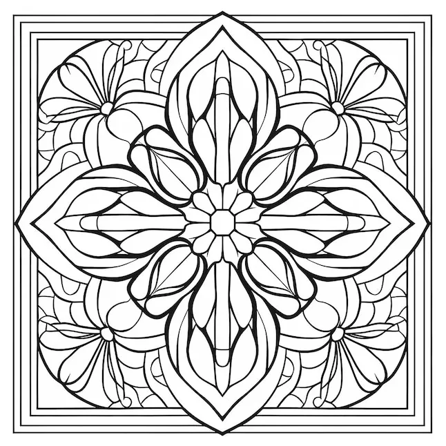 Premium AI Image | Geometric Shapes coloring pages
