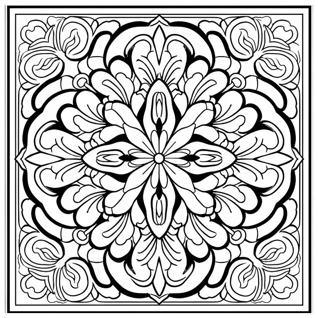 Premium AI Image | Geometric Shapes coloring pages