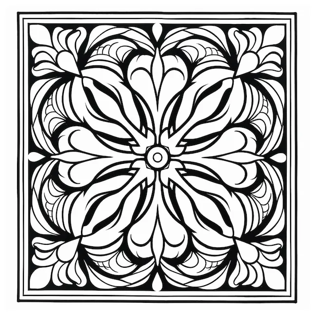 Premium AI Image | Geometric Shapes coloring pages