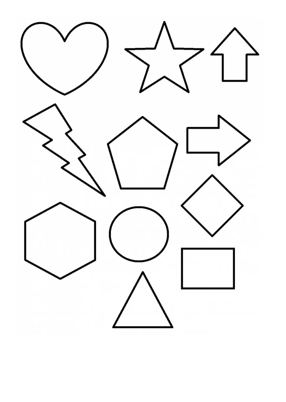 Geometric Shapes Coloring Page Download Printable PDF | Templateroller