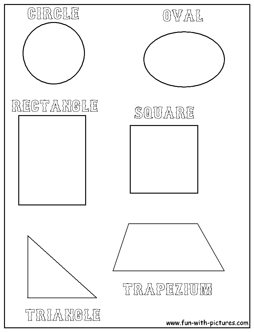 Geometric Shapes Coloring Page