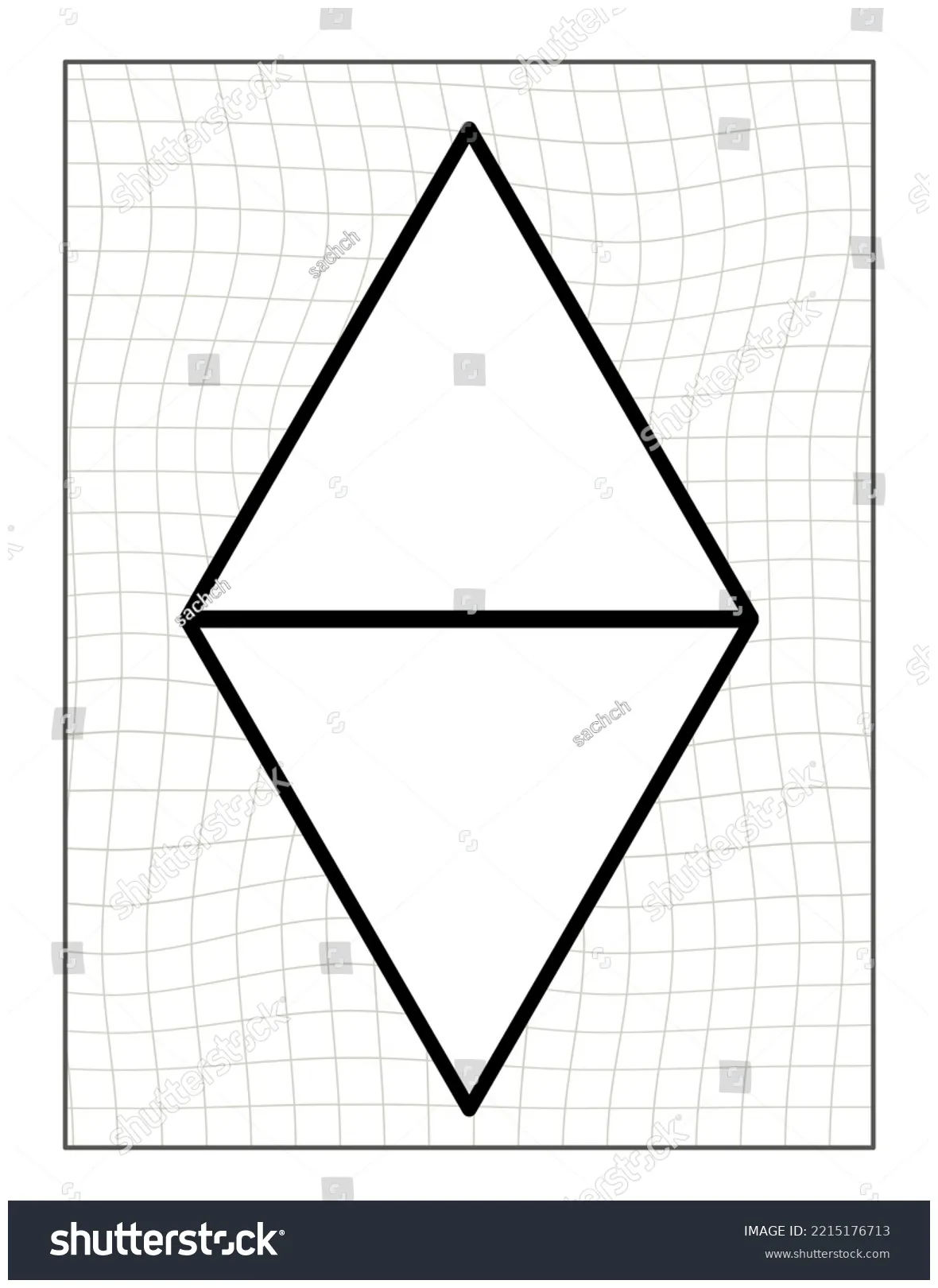 Coloring Page Geometric Shapes Illustration Stock Illustration